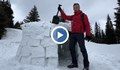 Ники Василковски построи иглу в Родопите