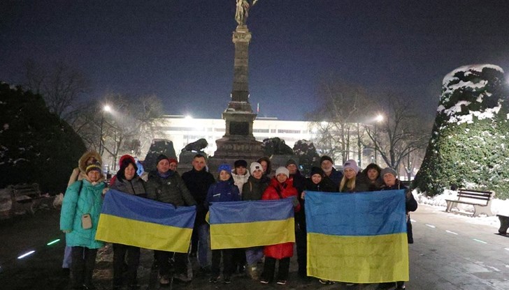 Паметно събиране пред Паметника на свободата в знак на солидарност с народа на Украйна Паметно събиране пред Паметника на свободата в знак на солидарност с народа на Украйна