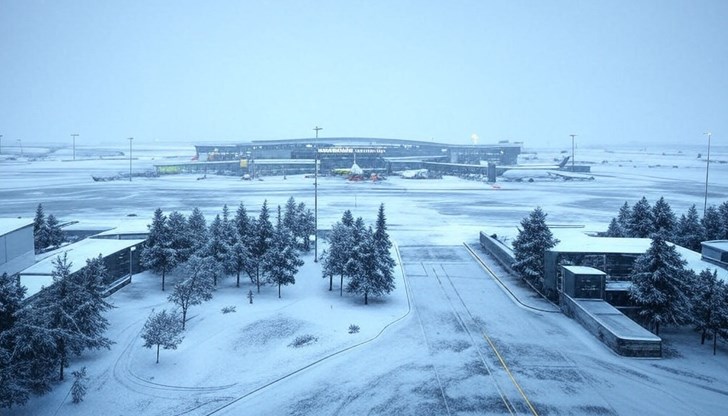 Над 150 полета са отменени заради обилен снеговалеж и поледица Над 150 полета са отменени заради обилен снеговалеж и поледица