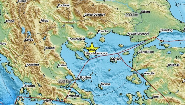 Трусът е регистриран в 18:11 часа местно време