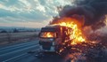 Турски ТИР изгоря до основи след тежка катастрофа на Е-79
