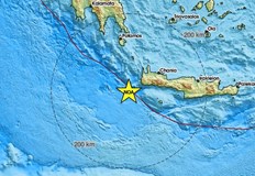 Епицентърът на труса е локализиран на 180 километра от ИраклионЗеметресение