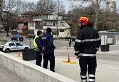 Екипите тренираха реакция при пожар в склад на магазин за