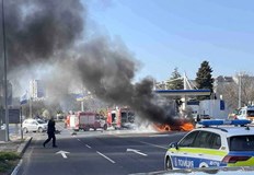 Опасна катастрофа до бензиностанция в района на квартал Сарафово Тежък пътен