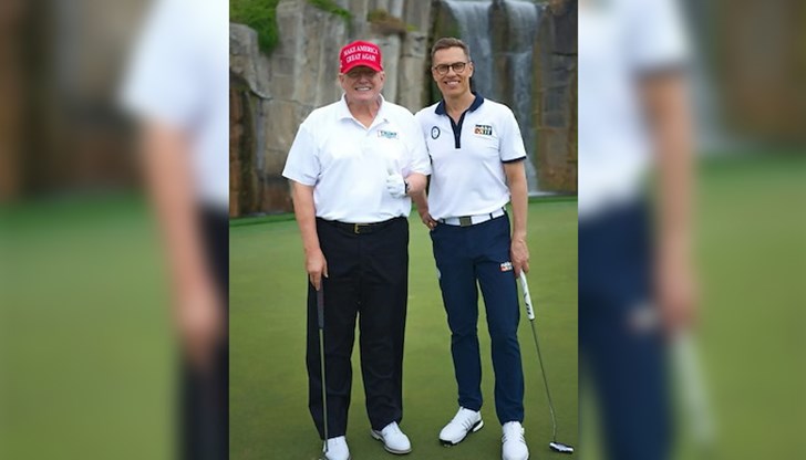 Доналд Тръмп и финландският му колега Александър Стуб са се срещнали в голф клуба Trump International