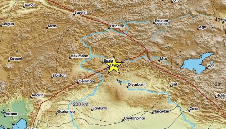 Трусът е регистриран тази нощ в 01:41 часа местно време на 7 март 2025 година