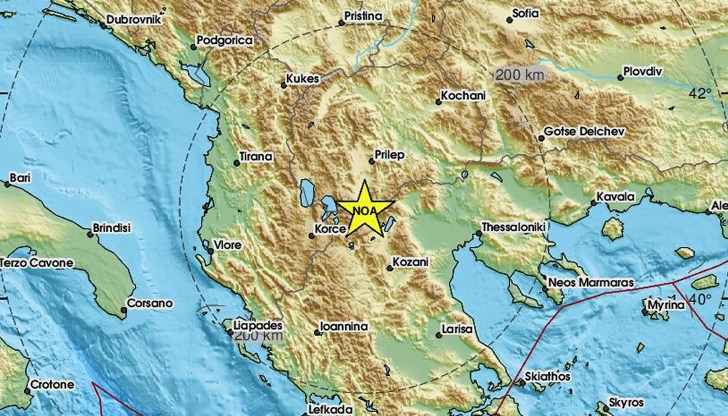 Трусът е регистриран тази сутрин в 06:04 часа Трусът е регистриран тази сутрин в 06:04 часа