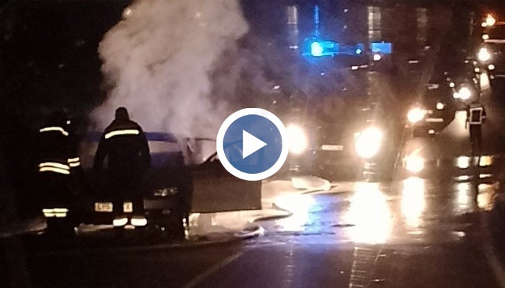 Инцидентът затрудни движението край разклона за село Пиргово