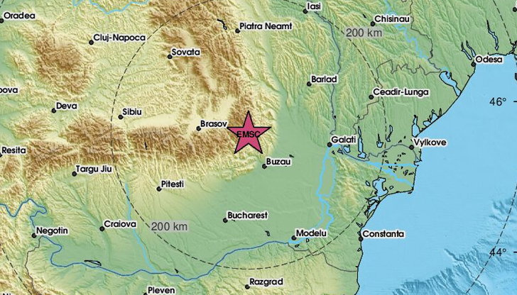 Трусът е регистриран в 07:25 часа местно времеЗеметресение с магнитуд