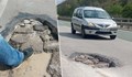 "Ремонтирана" дупка на магистрала "Хемус"