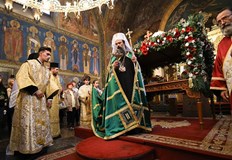 Българският патриарх отслужи опелото Христово в катедралния храм Света Неделя В