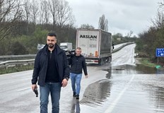 Временно е поставен предупредителен знак за повишено внимание и опасност