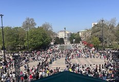 Двегодишната Рафаела беше най малкият участник в надпреварата за яйце борец Площад