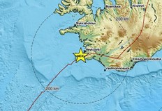 Трусът е регистриран на 103 километра от столицата РейкявикСилно земетресение