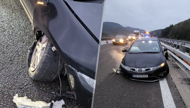 Нелеп инцидент с гума от ТИР причини верижна катастрофа