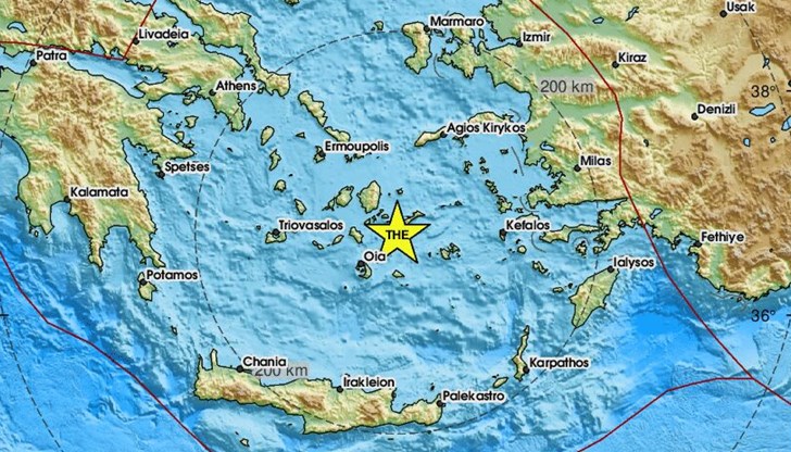 Трусът е регистриран рано тази сутрин на дълбочина от 5 километра