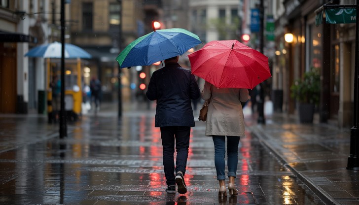 Прогноза за валежи, вятър и температури до края на седмицата