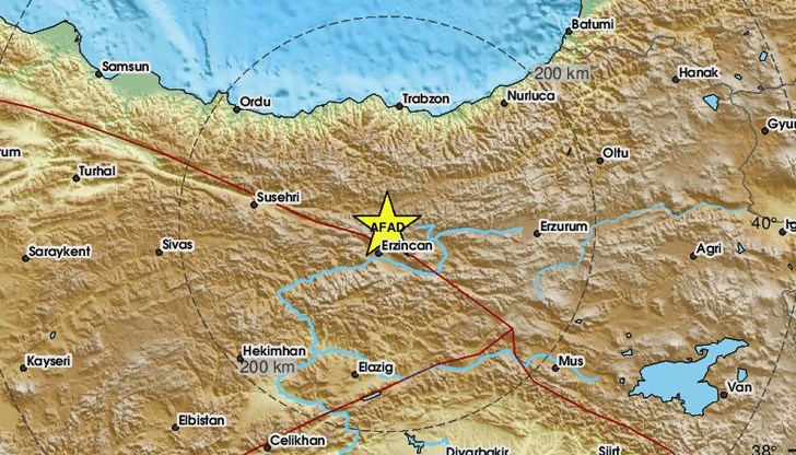 Трусът е усетен в шест окръга