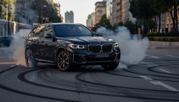 Фирмен автомобил е използван за каскади по улиците на градаАдминистративен