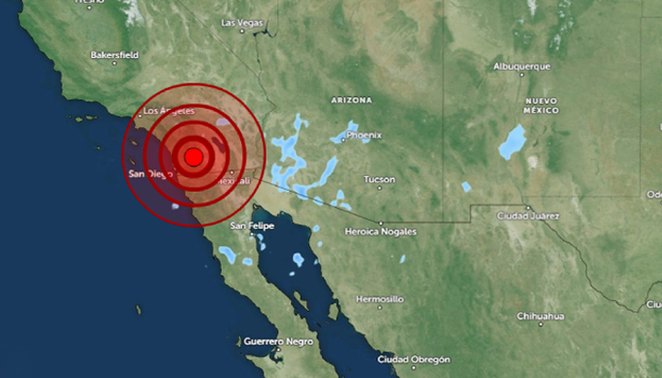 Трусът е бил усетен от жителите на Сан Диего до