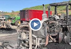 Пожар унищожи земеделска техника за над 3 милиона лева в