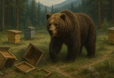 Пчеларят се е разминал само с уплахаМлада мечка нападна пчелин