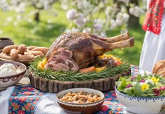 Традицията повелява агнешкото печено дроб сармата и обредният хляб да