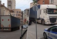 Шофьорът объркал пътя заради GPS навигациятаТоварен автомобил навлезе в еднопосочна