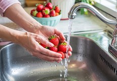 Особено рискови са ягоди малини и зелени салатиПресните плодове и