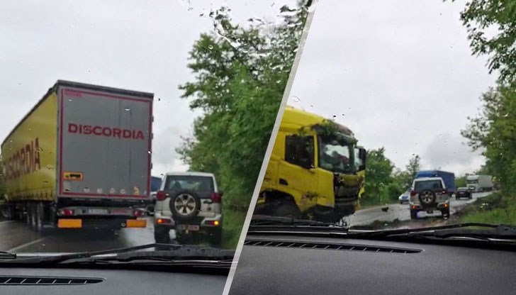 Тежкотоварният автомобил е претърпял катастрофа край Долна Вереница Тежкотоварният автомобил е претърпял катастрофа край Долна Вереница