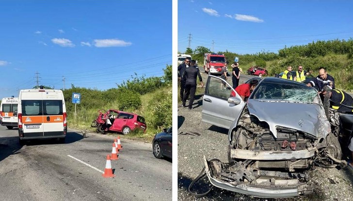 Четирима души са ранени при тежката катастрофа в района на разклона за Константиново Четирима души са ранени при тежката катастрофа в района на разклона за Константиново