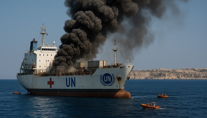 Плавателният съд е с повреден двигател и може да потъне