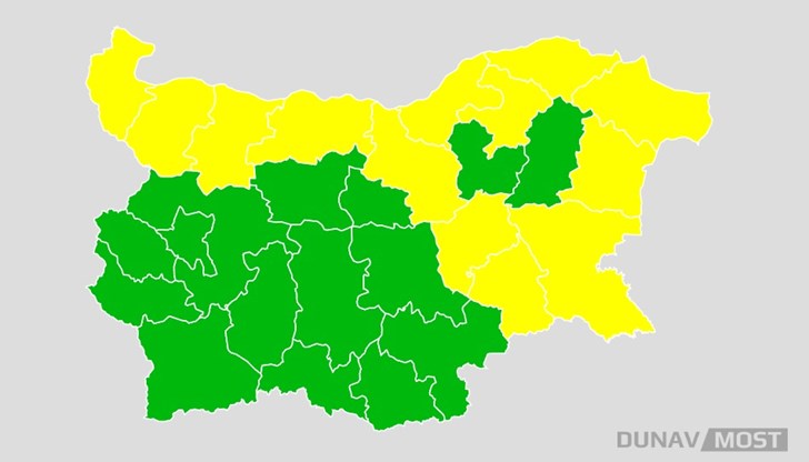 НИМХ предупреждава за интензивни валежи в Северна България, очакват се и градушки НИМХ предупреждава за интензивни валежи в Северна България, очакват се и градушки