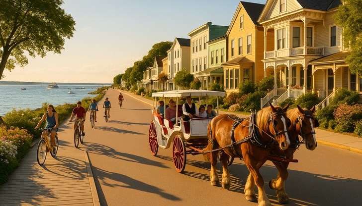 Жителите на американския остров разчитат на 600 коня и стотици велосипеди за ежедневните си нужди Жителите на американския остров разчитат на 600 коня и стотици велосипеди за ежедневните си нужди