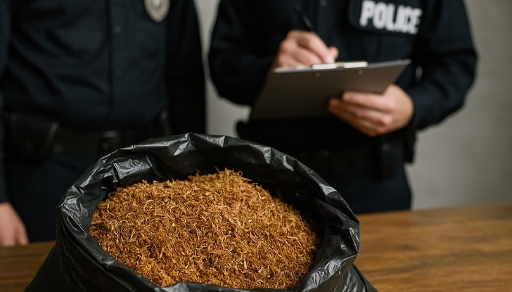 Полицията в Русе иззе 1 килограм акцизна стока без бандерол при проверка Полицията в Русе иззе 1 килограм акцизна стока без бандерол при проверка