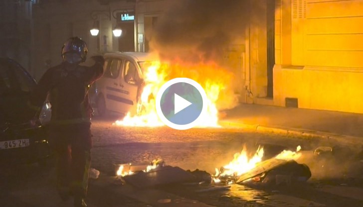 Десет души са арестувани след размириците в района на Шанз-Елизе снощи