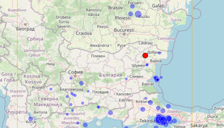 Епицентърът на труса е бил на 25 км от Нови
