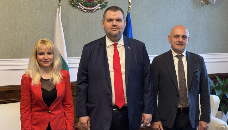 Народната представителка се снима с Делян Пеевски в неговия кабинетНародната