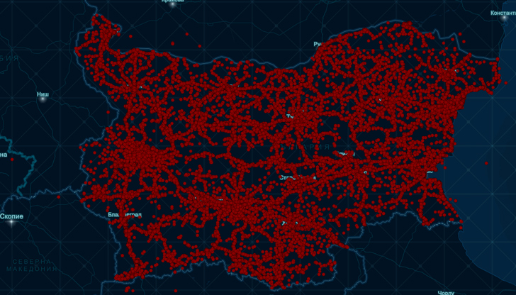 Ученик създаде интерактивна карта на катастрофите в БългарияНад 40 000