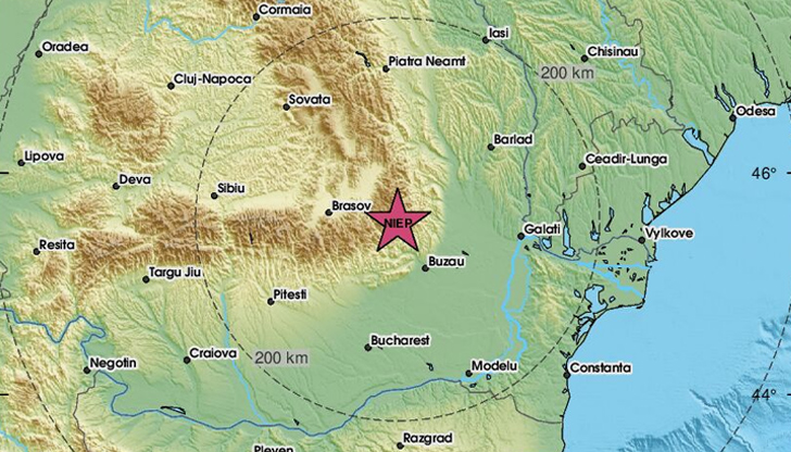 Трусът е регистриран в 00:59 часаПрез нощта на 17 май
