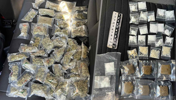 Мъжът скрил дрогата в кухина под лоста на ръчната спирачка