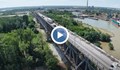 Въздушни кадри разкриват новия етап от ремонта на Дунав мост