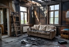 Пожарникари спасиха къщата но част от обзавеждането е напълно унищоженоВключено