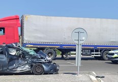 Временно е затворен участъкът от международния път I 7 за граничен