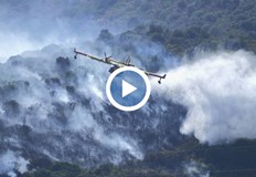 В гасенето участват 90 пожарникари и пет противопожарни самолетаДва горски