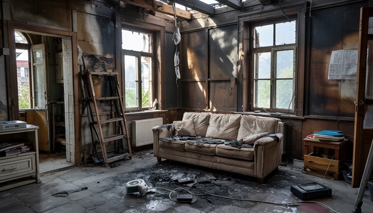 Пожарникари спасиха къщата, но част от обзавеждането е напълно унищожено Пожарникари спасиха къщата, но част от обзавеждането е напълно унищожено