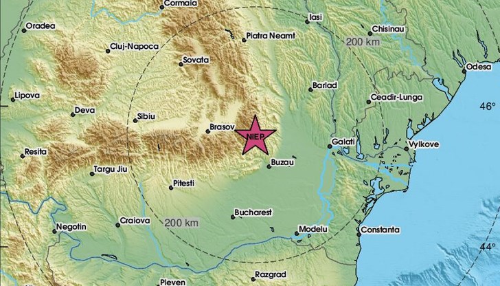 Трусът е регистриран в района на Бузъу Трусът е регистриран в района на Бузъу