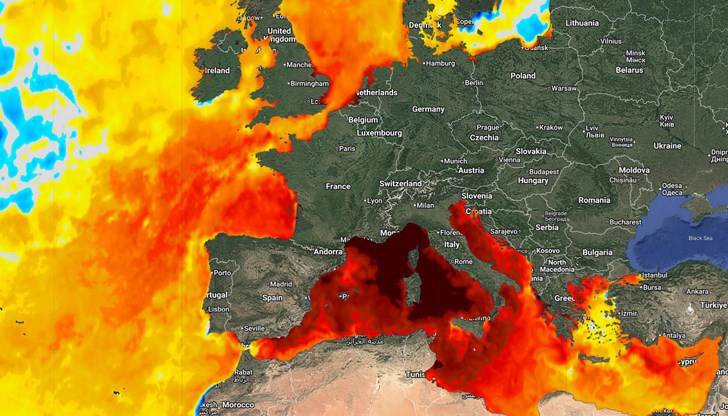Температурите достигат до 29 градуса в Тиренско море Температурите достигат до 29 градуса в Тиренско море