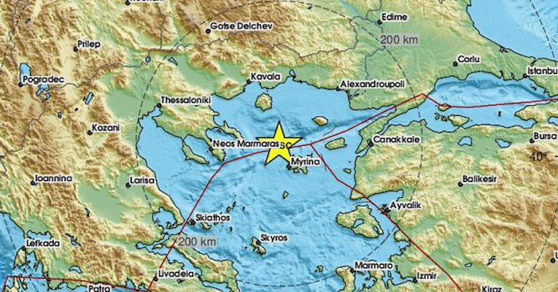 Трусът е усетен в различни части на Северна Гърция и