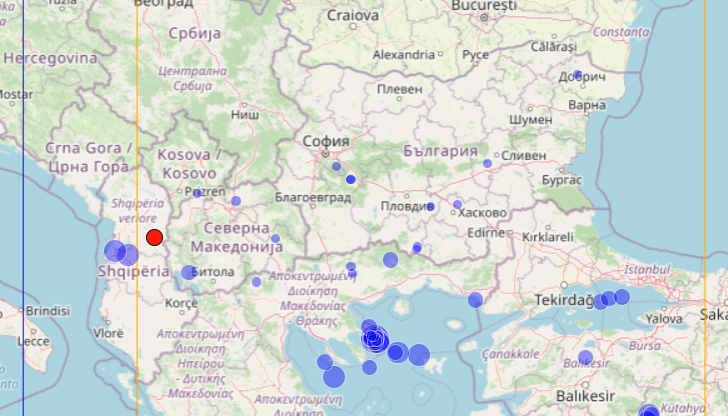Трусът е регистриран в 09:59 часа тази сутрин, на 338